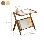 Elegant Wooden Foldable Rack Side Table for Living Room