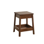 Retro Wooden Brown Side Table with Drawer for Bedroom