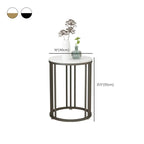 Modern Gold Metal Round 2 Tiers Side Table for Living Room