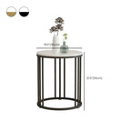 Modern Gold Metal Round 2 Tiers Side Table for Living Room