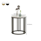 Modern Gold Metal Round 2 Tiers Side Table for Living Room