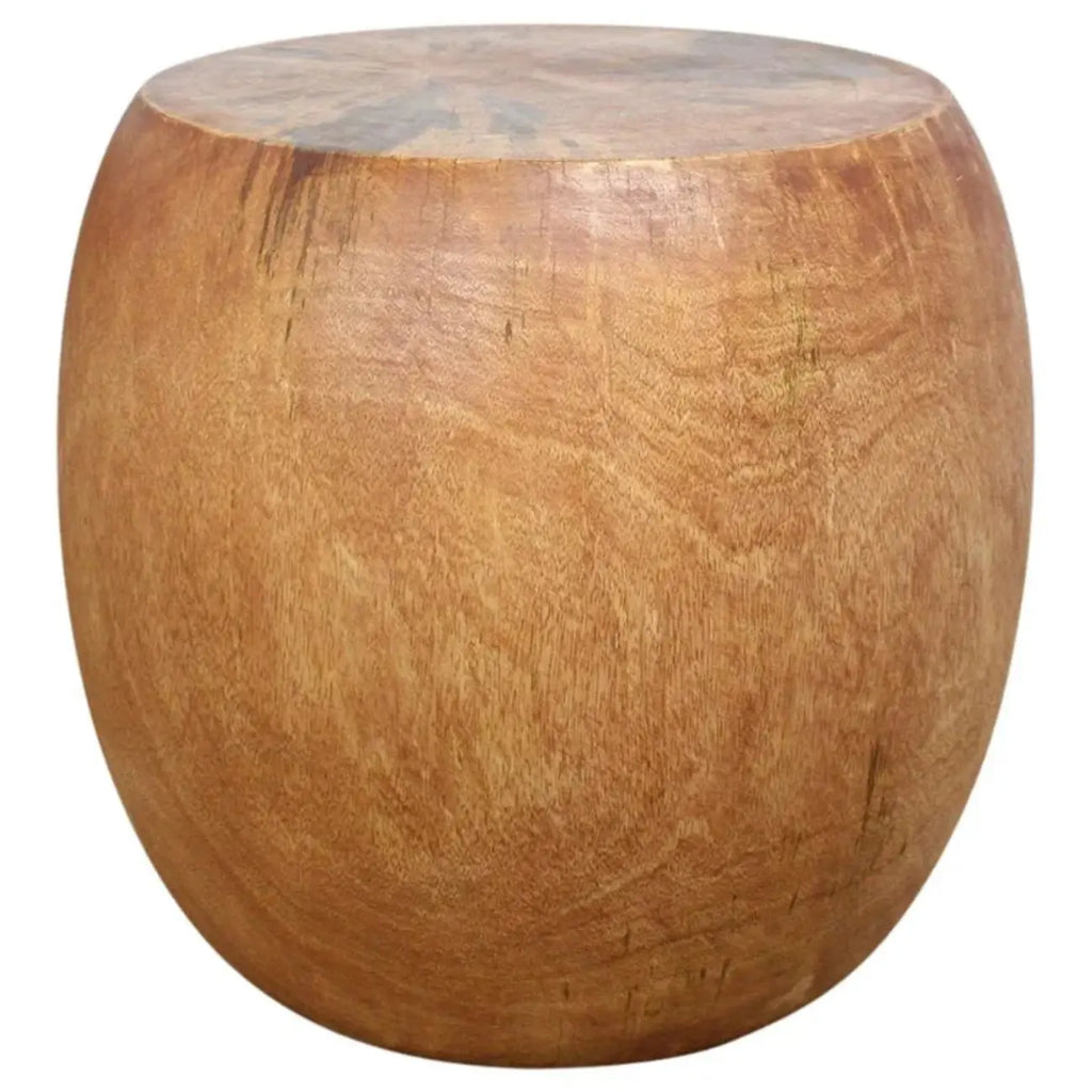 Modern Wood Hourglass End Table for Living Room