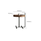 Modern Round Beige Coffee Table with Storage for Living Room