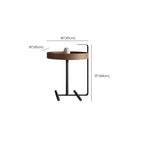 Modern Round Beige Coffee Table with Storage for Living Room