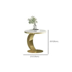 Classic Small Round Metal Side Table for Living Room
