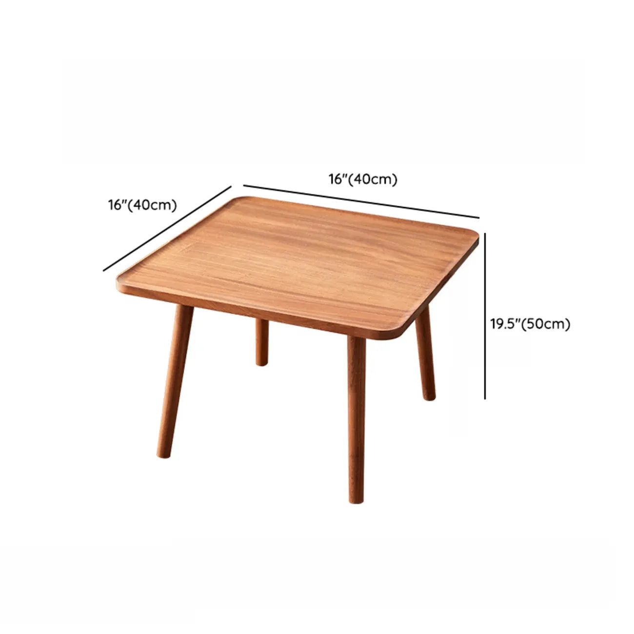 Modern Wooden Flower-Shaped Side Table for Living Room