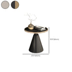 Modern Glam Round Marble Side Table for Living Room
