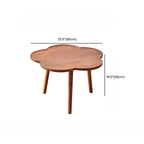 Modern Wooden Flower-Shaped Side Table for Living Room