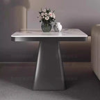 Black Square Marble Top End Table for Living Room