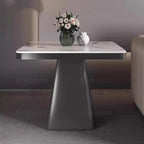 Black Square Marble Top End Table for Living Room