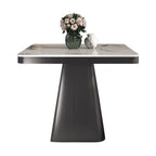 Black Square Marble Top End Table for Living Room