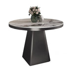 Black Square Marble Top End Table for Living Room