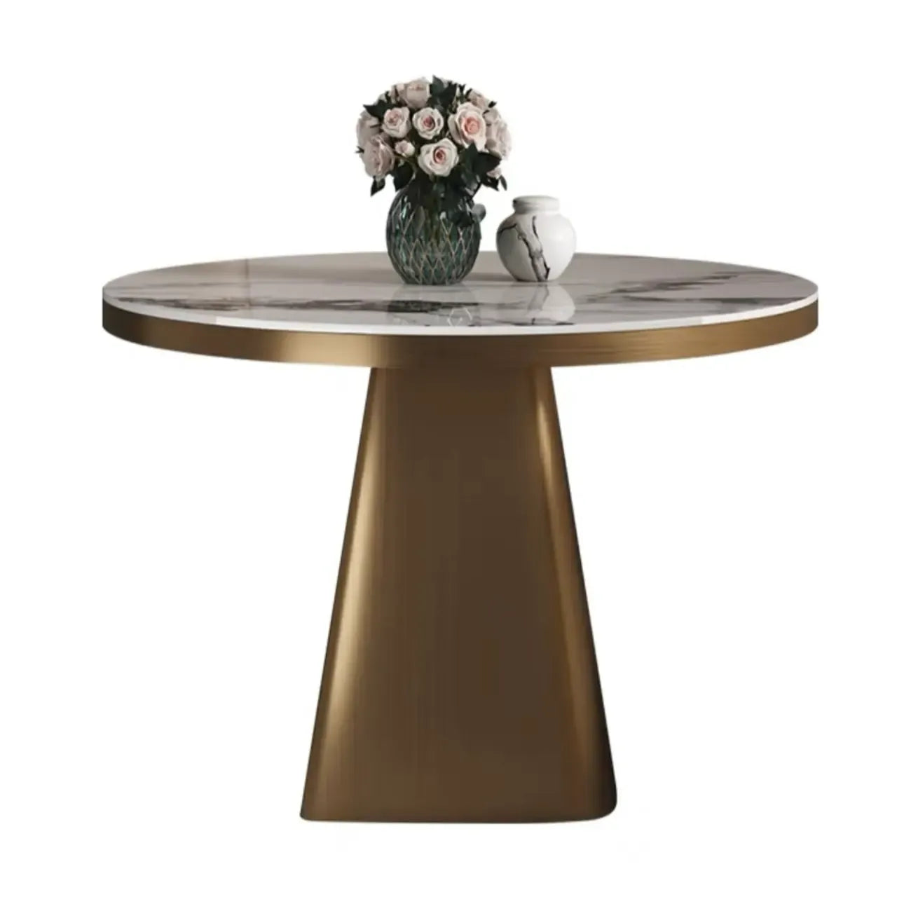 Black Square Marble Top End Table for Living Room