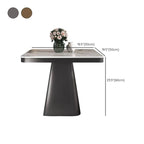 Black Square Marble Top End Table for Living Room