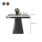 Black Square Marble Top End Table for Living Room