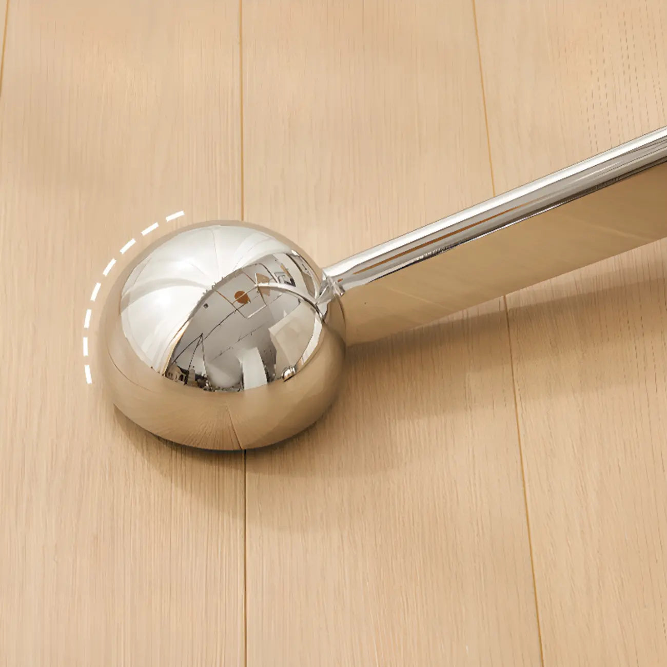 Adjustable Glass Side Table with Wheels and Metal Legs