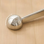 Adjustable Glass Side Table with Wheels and Metal Legs