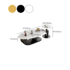 Modern Metal White Stone Oval Coffee Table for Home