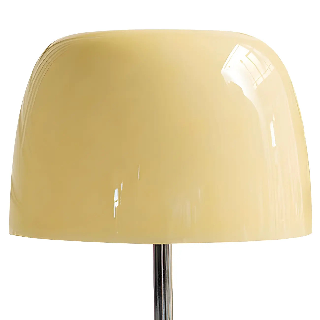 Yellow Glass Shade Metal Tripod Table Lamp for Living Room