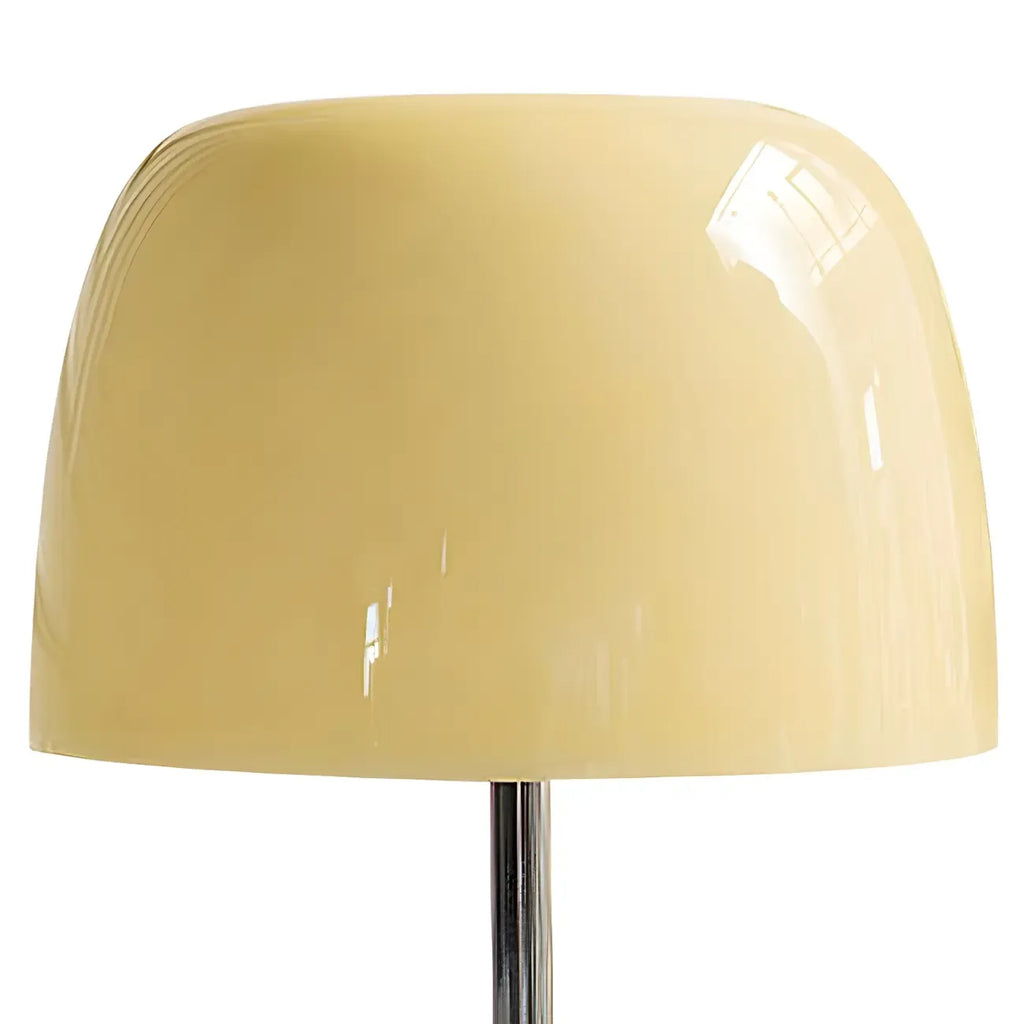 Yellow Glass Shade Metal Tripod Table Lamp for Living Room