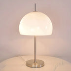 Caramel Gradient Glass Dome Table Lamp Stainless Steel Base