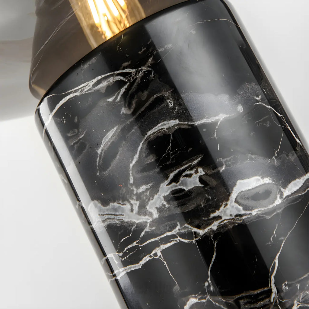 Modern Smoke Grey Glass Dome Table Lamp for Living Room