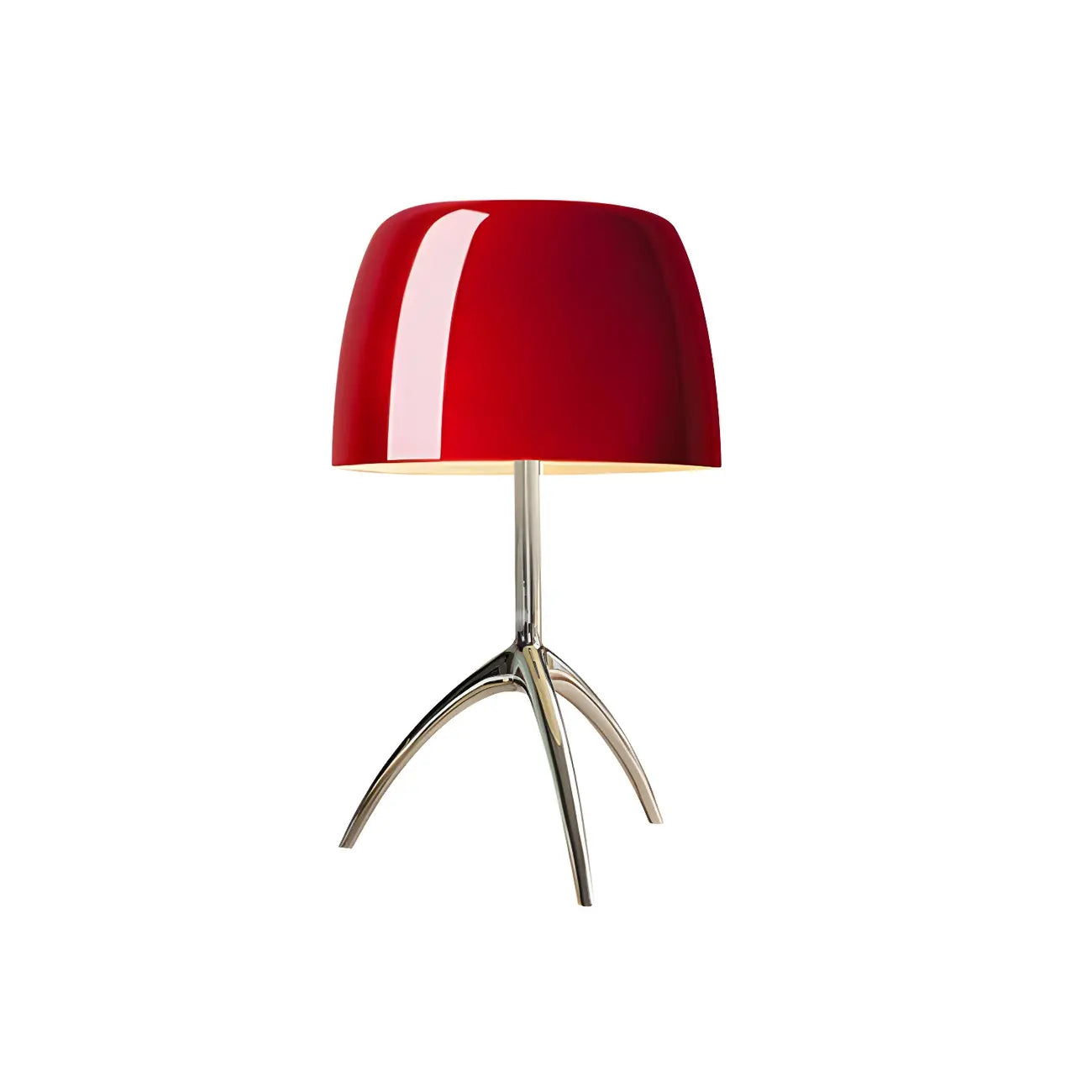 Yellow Glass Shade Metal Tripod Table Lamp for Living Room