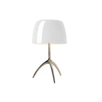 Yellow Glass Shade Metal Tripod Table Lamp for Living Room