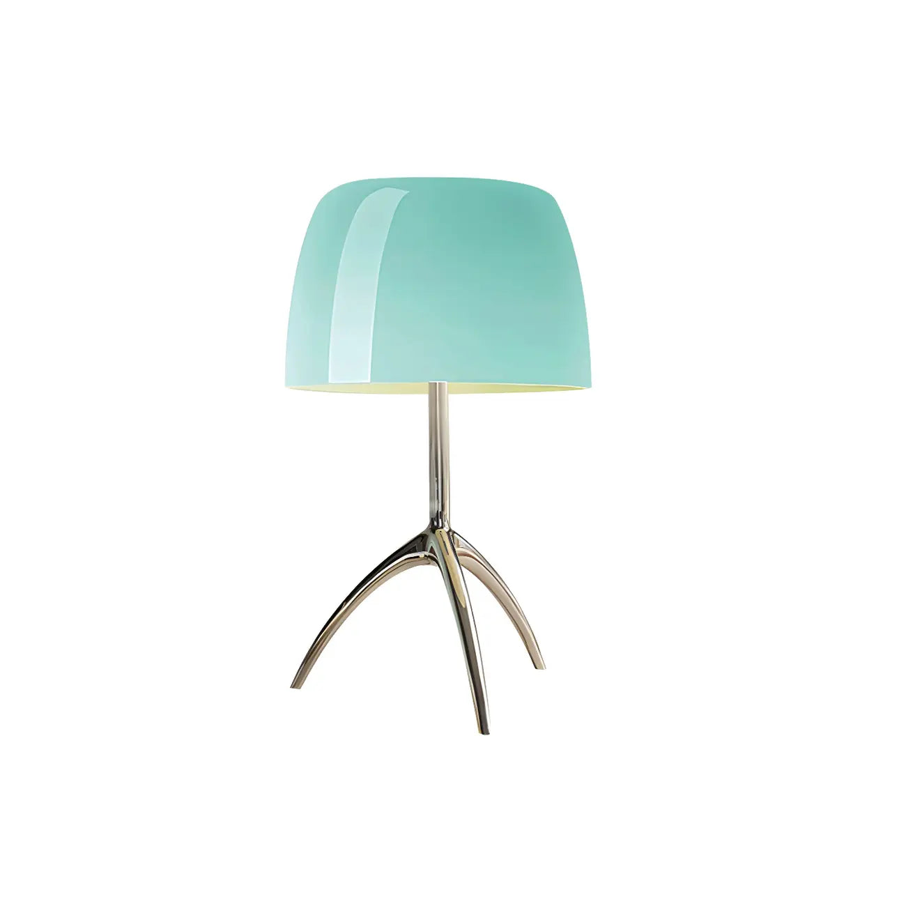 Yellow Glass Shade Metal Tripod Table Lamp for Living Room