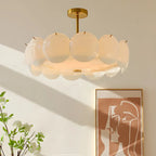 Geometric Round Ceiling Light Fixture for Modern Living Room