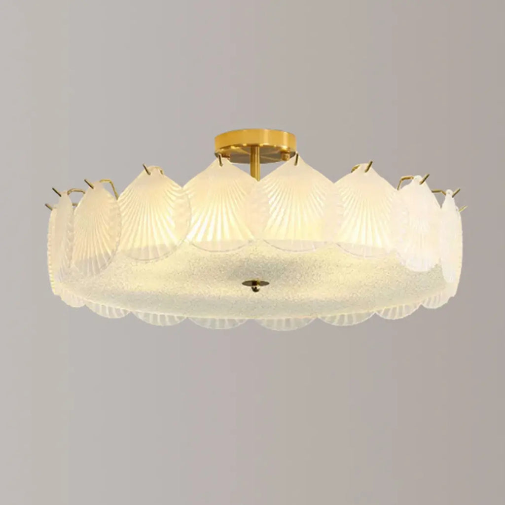 Geometric Round Ceiling Light Fixture for Modern Living Room
