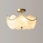 Geometric Round Ceiling Light Fixture for Modern Living Room