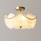 Geometric Round Ceiling Light Fixture for Modern Living Room