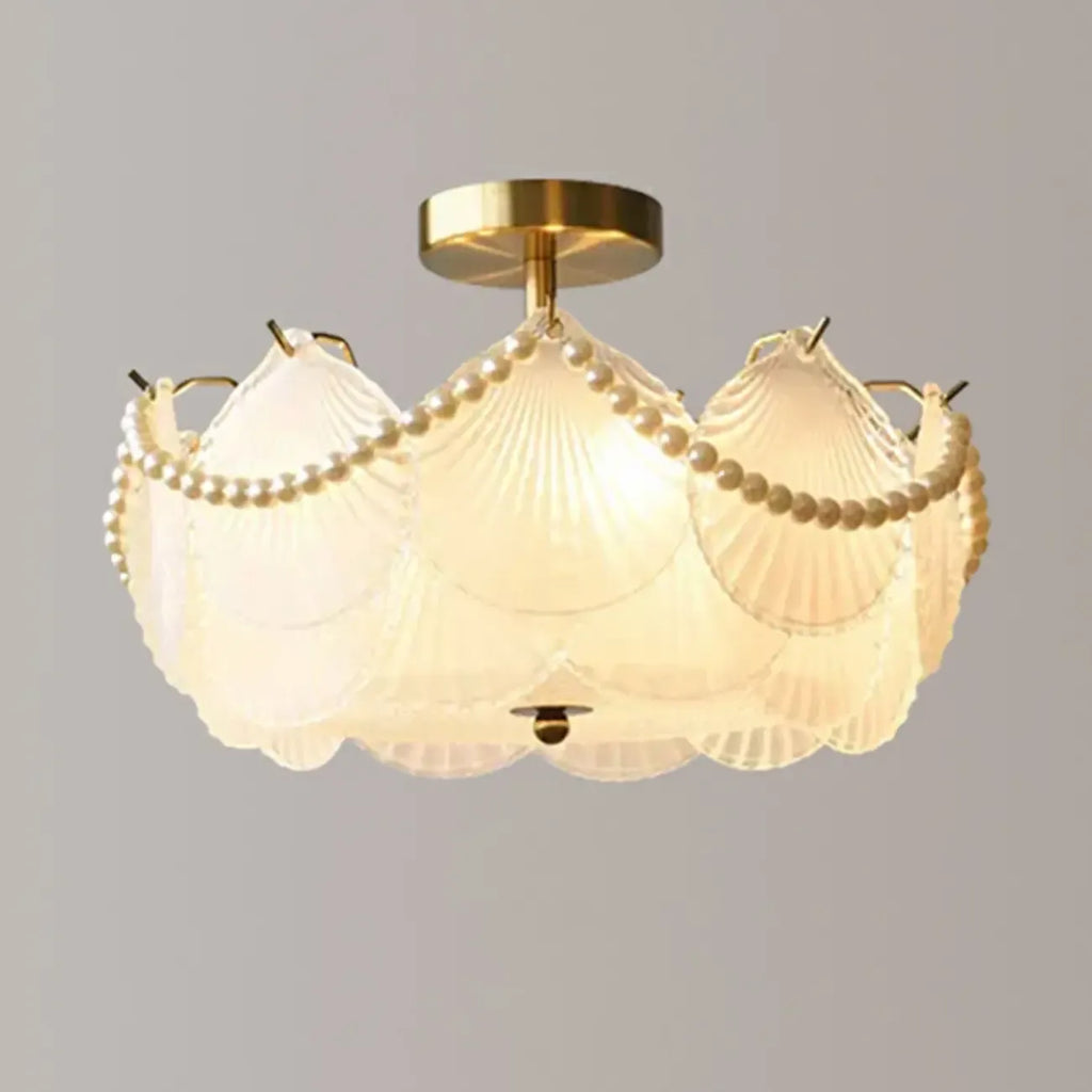 Geometric Round Ceiling Light Fixture for Modern Living Room