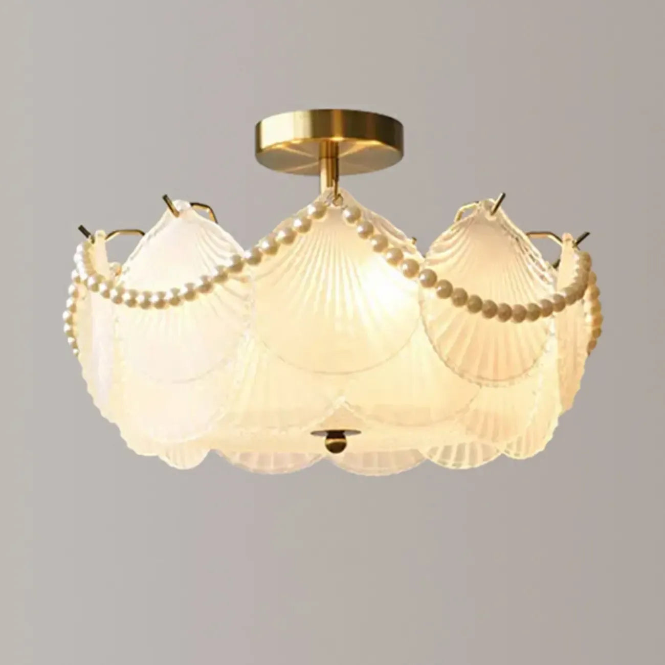 Geometric Round Ceiling Light Fixture for Modern Living Room