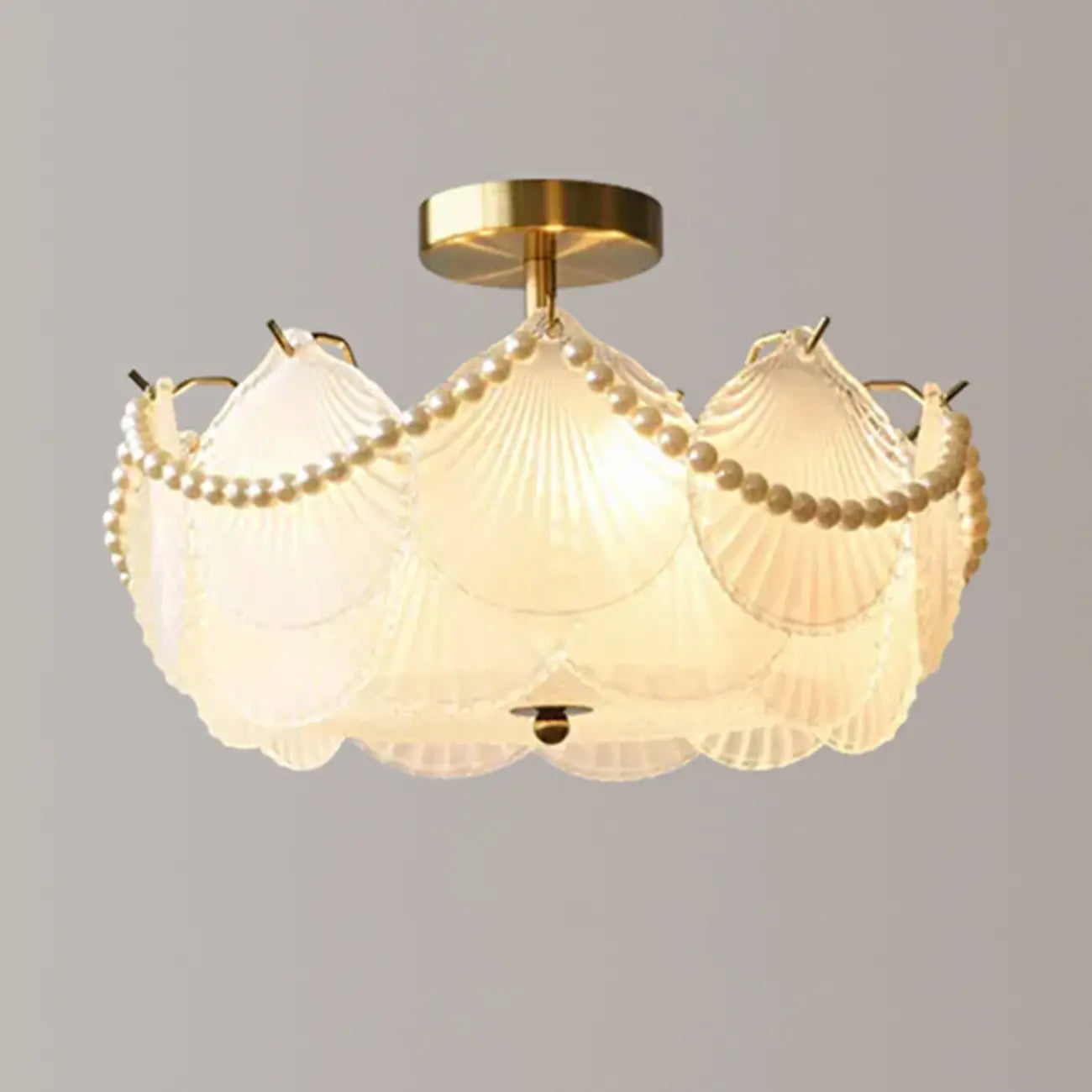 Geometric Round Ceiling Light Fixture for Modern Living Room