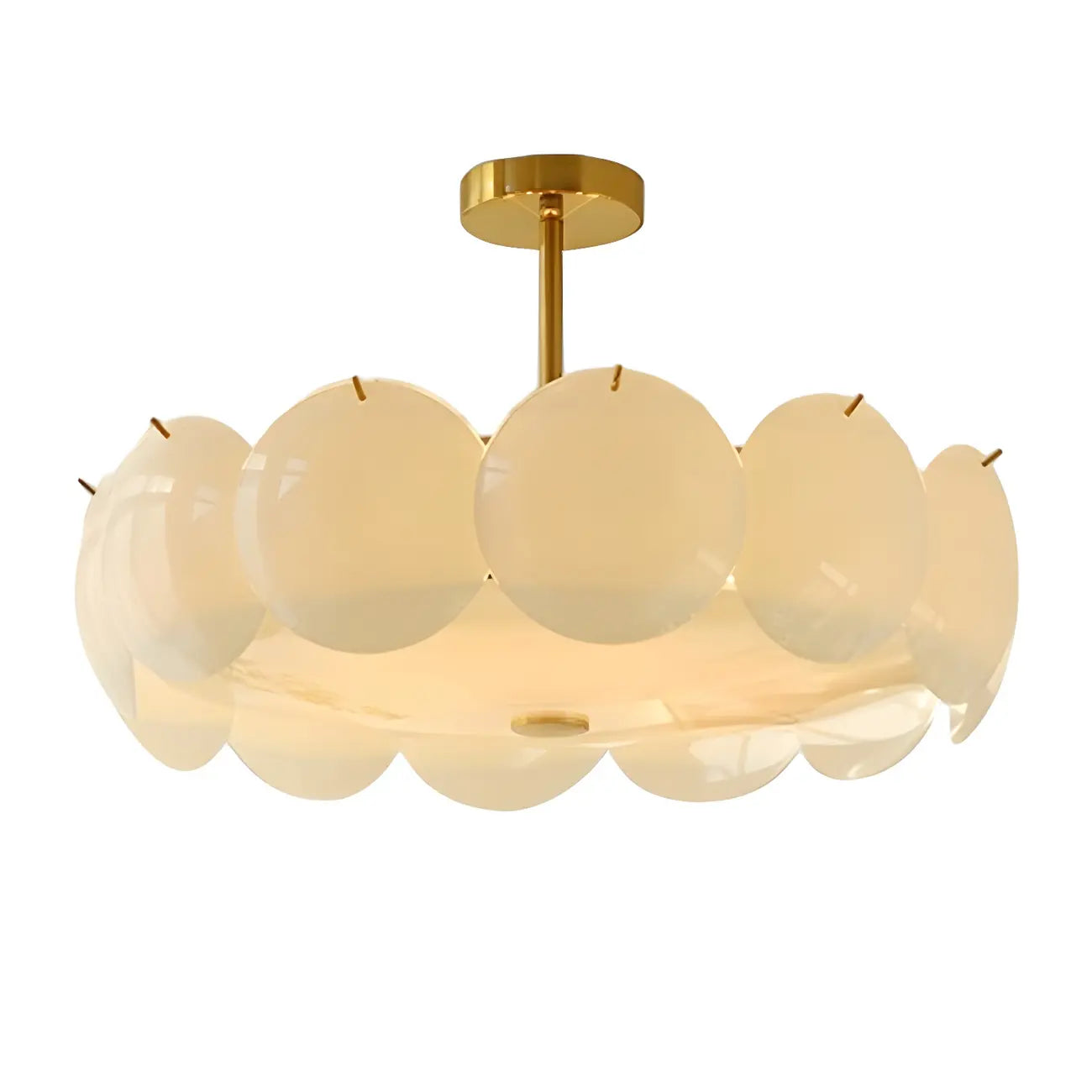 Geometric Round Ceiling Light Fixture for Modern Living Room