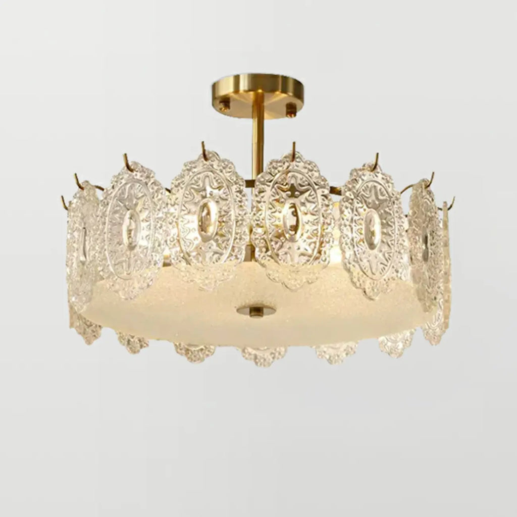 Geometric Round Ceiling Light Fixture for Modern Living Room