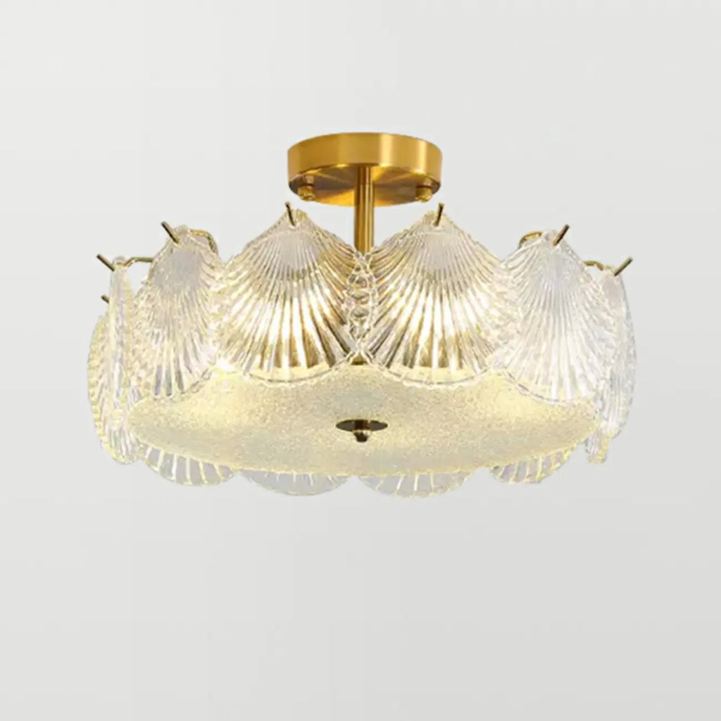 Geometric Round Ceiling Light Fixture for Modern Living Room