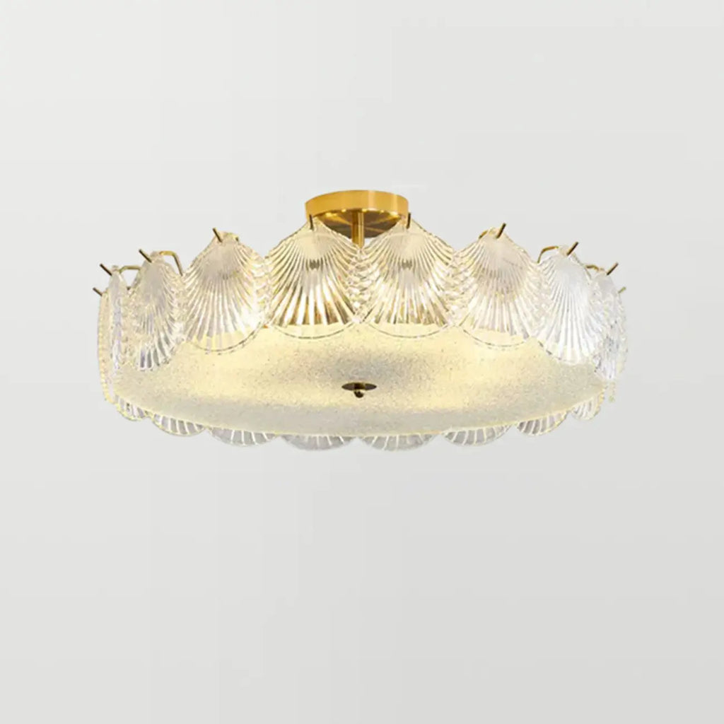 Geometric Round Ceiling Light Fixture for Modern Living Room