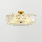 Geometric Round Ceiling Light Fixture for Modern Living Room