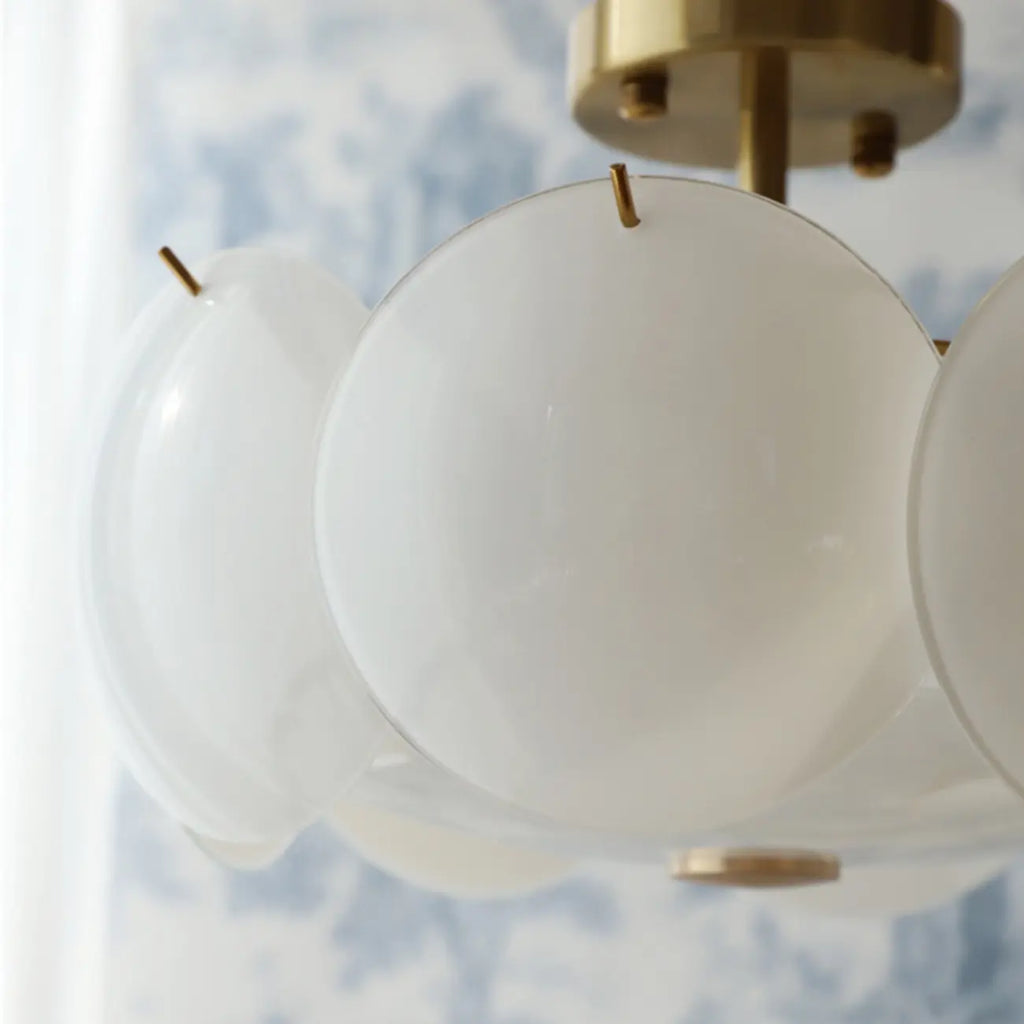Geometric Round Ceiling Light Fixture for Modern Living Room