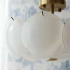 Geometric Round Ceiling Light Fixture for Modern Living Room
