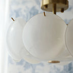 Geometric Round Ceiling Light Fixture for Modern Living Room