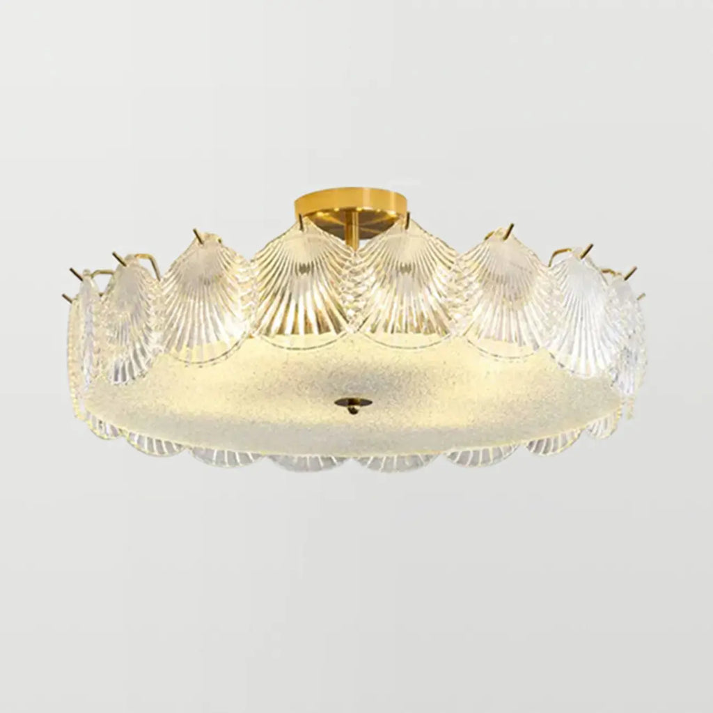 Geometric Round Ceiling Light Fixture for Modern Living Room