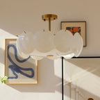 Geometric Round Ceiling Light Fixture for Modern Living Room