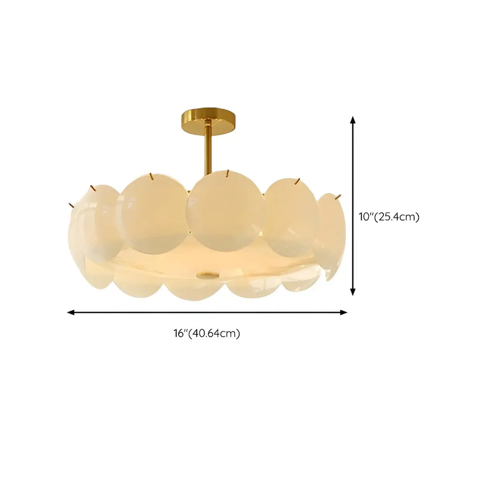 Geometric Round Ceiling Light Fixture for Modern Living Room