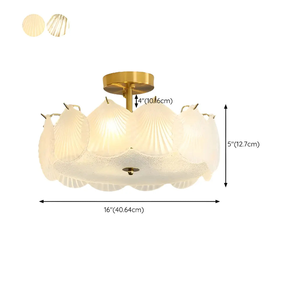 Geometric Round Ceiling Light Fixture for Modern Living Room