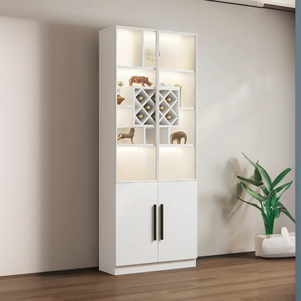 79 Modern Wooden Lighted Storage Cabinet for Indoor Display