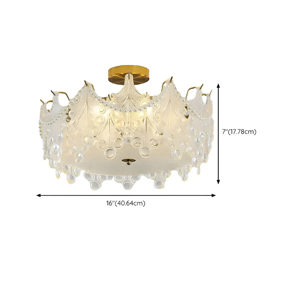 Geometric Round Ceiling Light Fixture for Modern Living Room